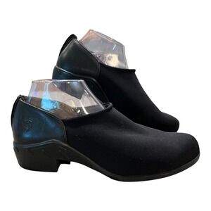 Ariat Clogs Mule Comfort Work Shoes Black Leather Accent Size 9‎